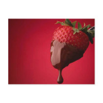 Chocolate Dipped Strawberry postcards