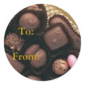 Chocolate Distressed Round Stickers - 2