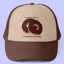 Chocolate Donut Diet Hat hats