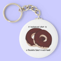 Chocolate Donut Diet Keychain keychains