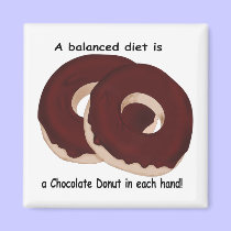 Chocolate Donut Diet Magnet magnets