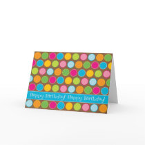 Chocolate Dots Birthday Card
