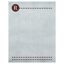 "Chocolate Dots on Blue Monogrammed" letterhead by cowboyannie "Chocolate Dots on Blue Monogrammed" letterhead