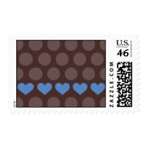 Chocolate Dots Wedding Postage