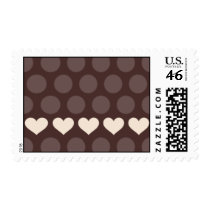 Chocolate Dots Wedding Postage
