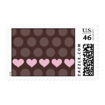 Chocolate Dots Wedding Postage
