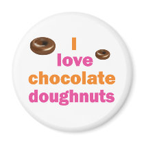 Chocolate Doughnut Love magnets by dollface766 Chocolate Doughnut Love magnets