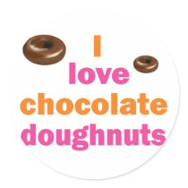 Chocolate Doughnut Love stickers by dollface766 Chocolate Doughnut Love stickers