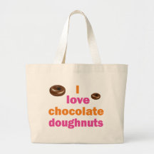 Chocolate Doughnut Love Tote Bags