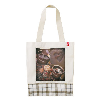 Chocolate Dreams Zazzle HEART Tote Bag