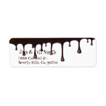 Chocolate Drip Set Return Address Label