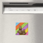 Chocolate Easter Bunnies Magnets