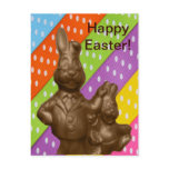 Chocolate Easter Bunnies Postcards