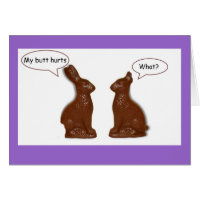 Chocolate Easter Bunny What? Card