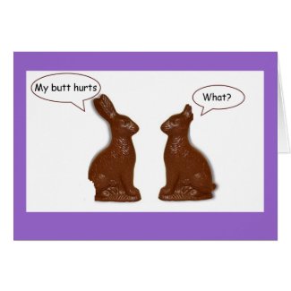 Chocolate Easter Bunny What? Card