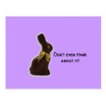 Chocolate Easter Bunny with Attitude Post Cards