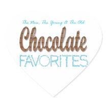 Chocolate Favorites Heart Stickers