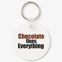 Chocolate fixes Everything keychains by EllesPlanet Chocolate fixes Everything keychains