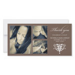 CHOCOLATE FORMAL COLLAGE | WEDDING THANK YOU CARD PHOTO CARD