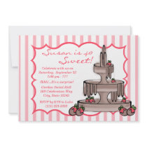 Chocolate Fountain Birthday Invites