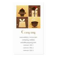 Chocolate Gift Business Card profilecard