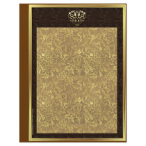 Chocolate Gold Wedding Album, Scrapbook Pages Custom Flyer
