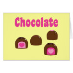 Chocolate Heart Bonbons Greeting Cards