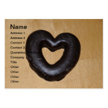 Chocolate heart business card templates