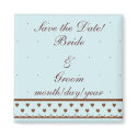 Chocolate hearts and Pale Blue magnets by SweetRascal Chocolate hearts and Pale Blue magnets