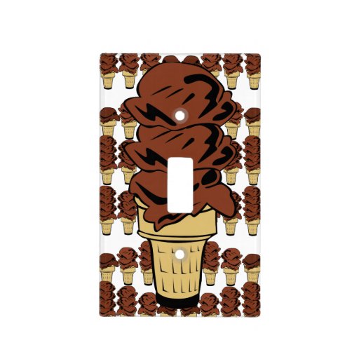 Chocolate Ice Cream Cones Background Light Switch Cover Zazzle