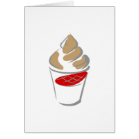 Chocolate Ice Cream Greeting Cards