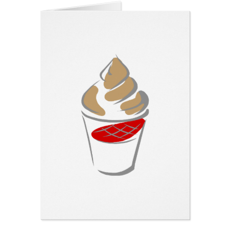Chocolate Ice Cream Greeting Cards