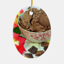 Chocolate ice cream ornaments