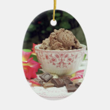 Chocolate ice cream ornaments