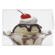 Chocolate Ice Cream Sundae card