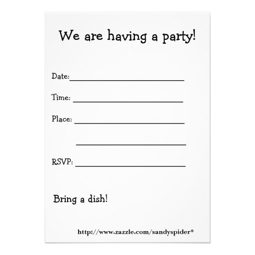 Chocolate Ice Cream Sundae Party Invitation
