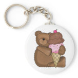 Chocolate Ice Cream Teddy Keychains