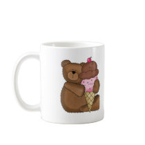 Chocolate Ice Cream Teddy mugs