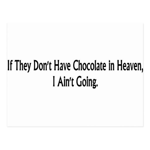 Chocolate In Heaven Postcards
