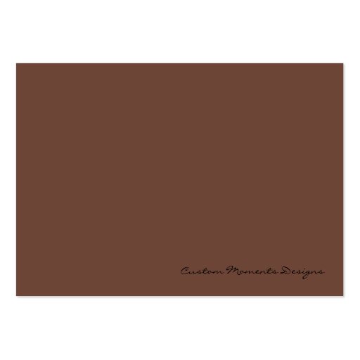 Chocolate Java Beach Getaway Save The Date Cards Business Card Template (back side)