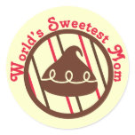 Chocolate Kiss World's Sweetest Mom Gifts stickers