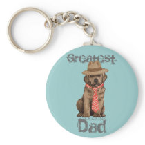 Chocolate Lab Dad Key Chain