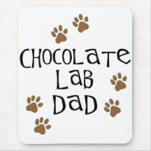Chocolate Lab Dad Mouse Mats