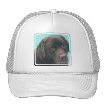 Chocolate Lab Dog Baseball Hat