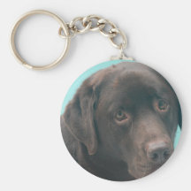Chocolate Lab Dog Keychain