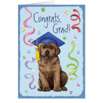 Chocolate Lab Graduate Cards