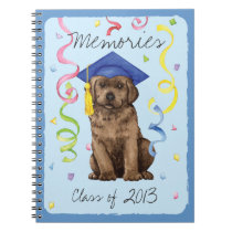 Chocolate Lab Graduate Spiral Note Books