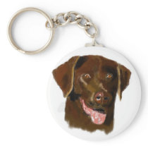 Chocolate Lab Keychain