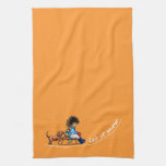 Chocolate Lab Little Helper Winter Towel