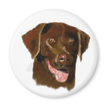 Chocolate Lab Refrigerator Magnets